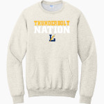 LITTLESTOWN HIGH SCHOOL THUNDERBOLTS Port & Company Men's Core Fleece Crewneck Pocket Sweatshirt Front Thumbnail