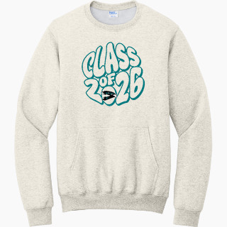 Port & Company Men's Core Fleece Crewneck Pocket Sweatshirt