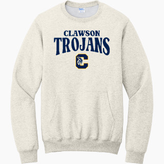 Port & Company Men's Core Fleece Crewneck Pocket Sweatshirt