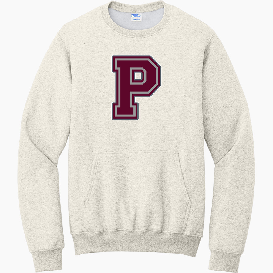 PERRY HIGH SCHOOL MAROONS <span class="pdp-name-mascot">PERRY MAROONS</span> Port & Company Men's Core Fleece Crewneck Pocket Sweatshirt