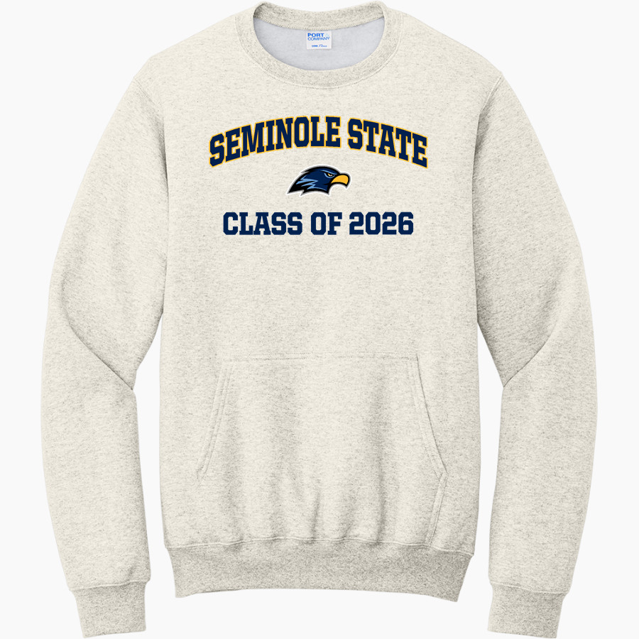 Seminole State College Raiders <span class="pdp-name-mascot">Seminole State Raiders</span> Port & Company Men's Core Fleece Crewneck Pocket Sweatshirt
