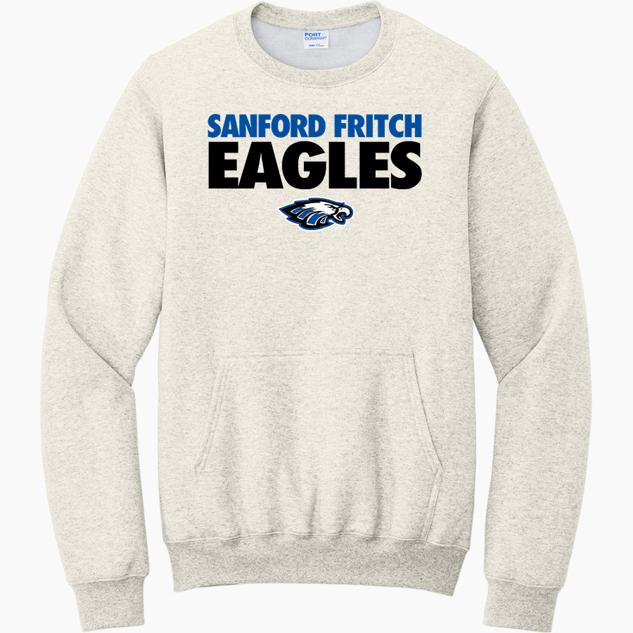 SANFORD FRITCH HIGH SCHOOL EAGLES <span class="pdp-name-mascot">SANFORD FRITCH EAGLES</span> Port & Company Men's Core Fleece Crewneck Pocket Sweatshirt