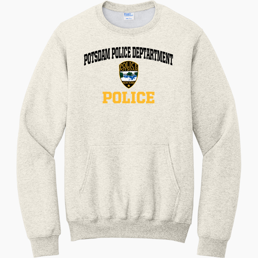 Potsdam Police Deptartment Police <span class="pdp-name-mascot">Potsdam Police Deptartment Police</span> Port & Company Men's Core Fleece Crewneck Pocket Sweatshirt