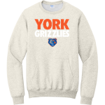 York Grizzlies <span class="pdp-name-mascot">York Junior High School Grizzlies</span> Port & Company Men's Core Fleece Crewneck Pocket Sweatshirt Front Thumbnail