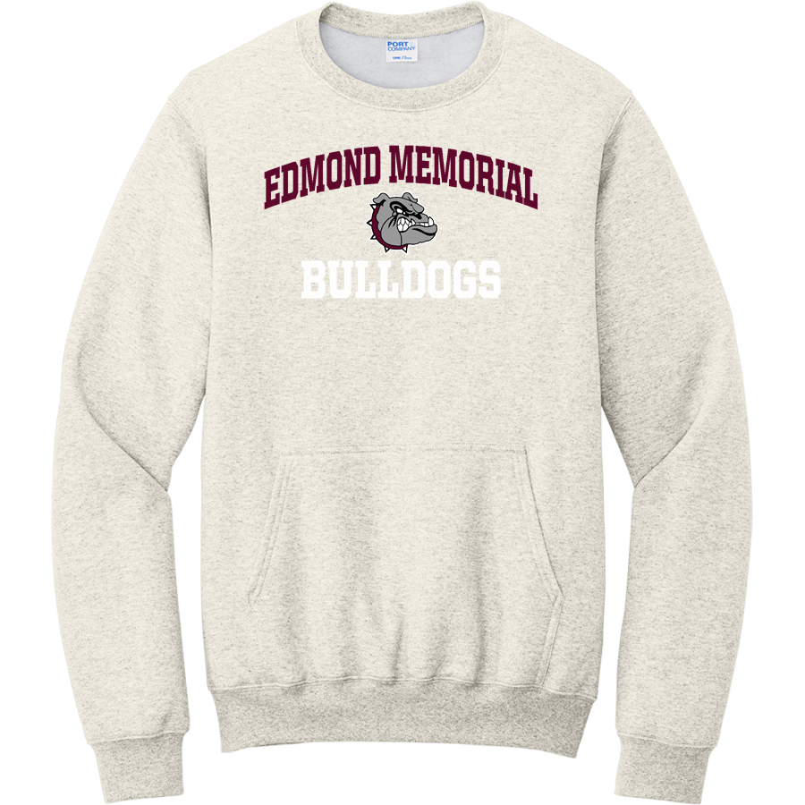 EDMOND MEMORIAL HIGH SCHOOL BULLDOGS <span class="pdp-name-mascot">EDMOND MEMORIAL BULLDOGS</span> Port & Company Men's Core Fleece Crewneck Pocket Sweatshirt