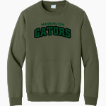 Mannington Gators <span class="pdp-name-mascot">Mannington Gators</span> Port & Company Men's Core Fleece Crewneck Pocket Sweatshirt Front Thumbnail
