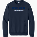 HVAS Hood View Adventist Sch Port & Company Men's Core Fleece Crewneck Pocket Sweatshirt Front Thumbnail