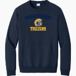 FULLINGTON ACADEMY TROJANS <span class="pdp-name-mascot">FULLINGTON ACADEMY TROJANS</span> Port & Company Men's Core Fleece Crewneck Pocket Sweatshirt Front Thumbnail
