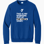 Gateway Region YMCA Online Apparel Store Port & Company Men's Core Fleece Crewneck Pocket Sweatshirt Front Thumbnail