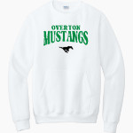 OVERTON HIGH SCHOOL MUSTANGS <span class="pdp-name-mascot">OVERTON MUSTANGS</span> Port & Company Men's Core Fleece Crewneck Pocket Sweatshirt Front Thumbnail