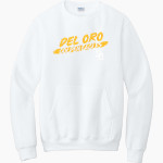 Del Oro Golden Eagles Port & Company Men's Core Fleece Crewneck Pocket Sweatshirt Front Thumbnail