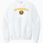 Saint Matthew Catholic Lions <span class="pdp-name-mascot">Saint Matthew Catholic Lions</span> Port & Company Men's Core Fleece Crewneck Pocket Sweatshirt Front Thumbnail