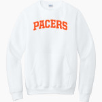 DELAWARE HAYES HIGH SCHOOL PACERS Port & Company Men's Core Fleece Crewneck Pocket Sweatshirt Front Thumbnail