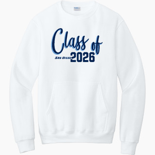 Port & Company Men's Core Fleece Crewneck Pocket Sweatshirt