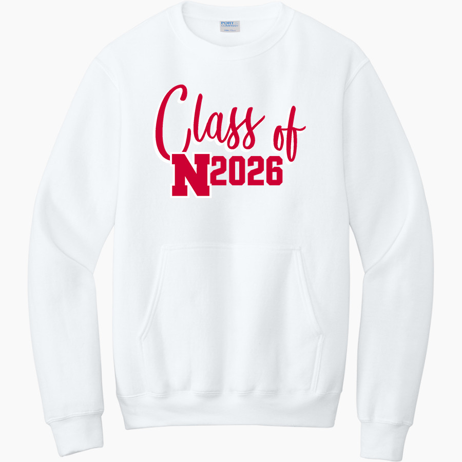 NARRAGANSETT HIGH SCHOOL MARINERS <span class="pdp-name-mascot">NARRAGANSETT MARINERS</span> Port & Company Men's Core Fleece Crewneck Pocket Sweatshirt
