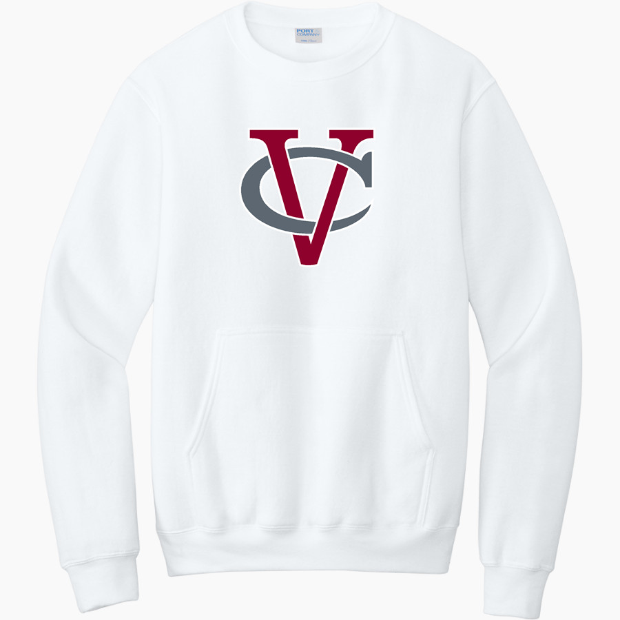 Vassar Brewers <span class="pdp-name-mascot">Vassar College Brewers</span> Port & Company Men's Core Fleece Crewneck Pocket Sweatshirt