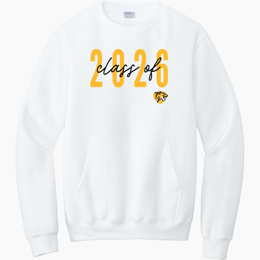Computech Tigers <span class="pdp-name-mascot">Computech Middle School Tigers</span> Port & Company Men's Core Fleece Crewneck Pocket Sweatshirt