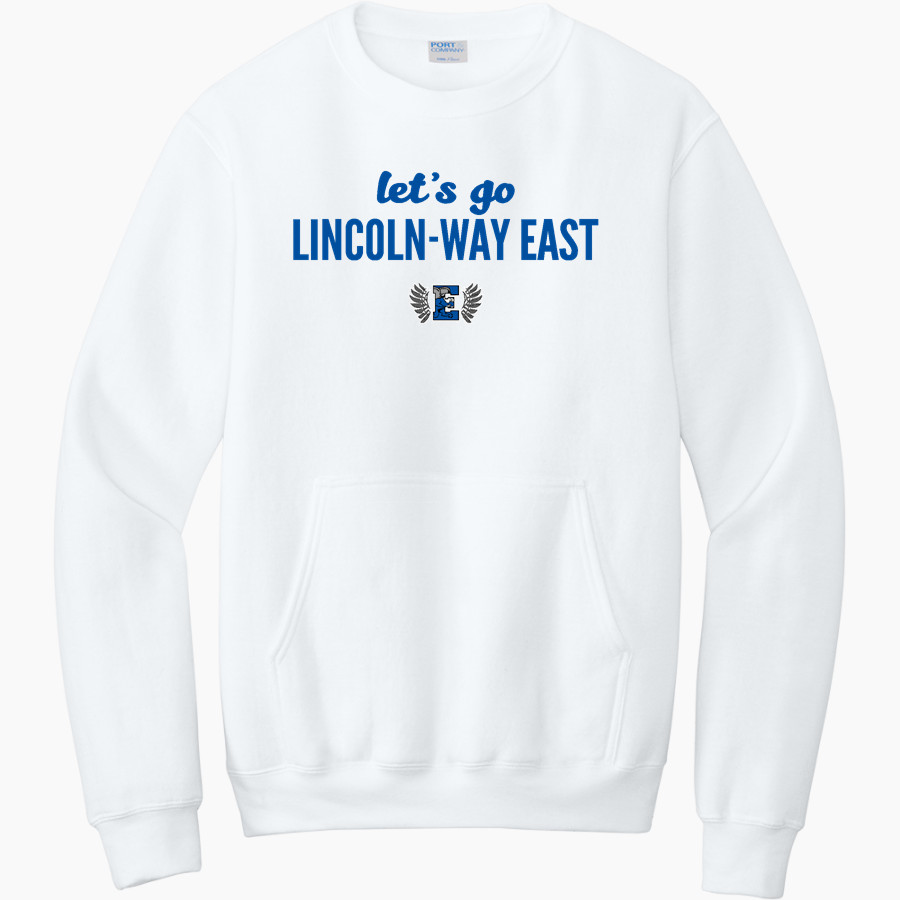 Lincoln-Way East Griffins <span class="pdp-name-mascot">Lincoln Way East High School Griffins</span> Port & Company Men's Core Fleece Crewneck Pocket Sweatshirt