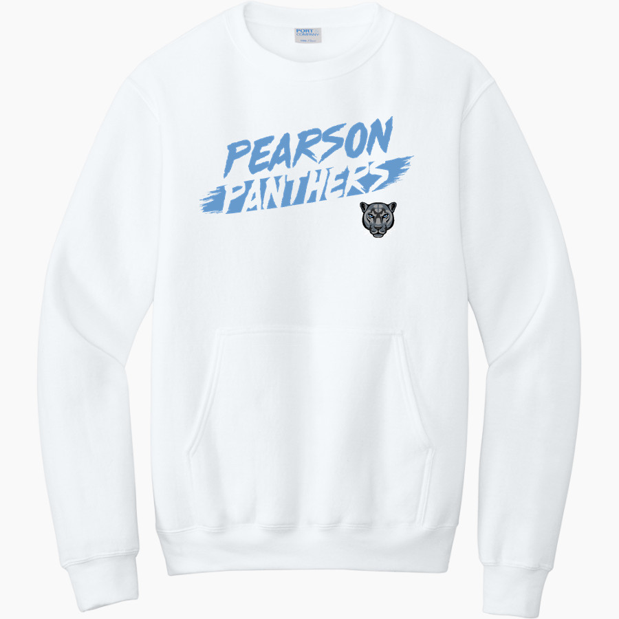 Pearson Panthers Port & Company Men's Core Fleece Crewneck Pocket Sweatshirt