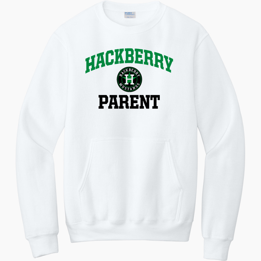 Hackberry Mustangs <span class="pdp-name-mascot">Hackberry Mustangs</span> Port & Company Men's Core Fleece Crewneck Pocket Sweatshirt