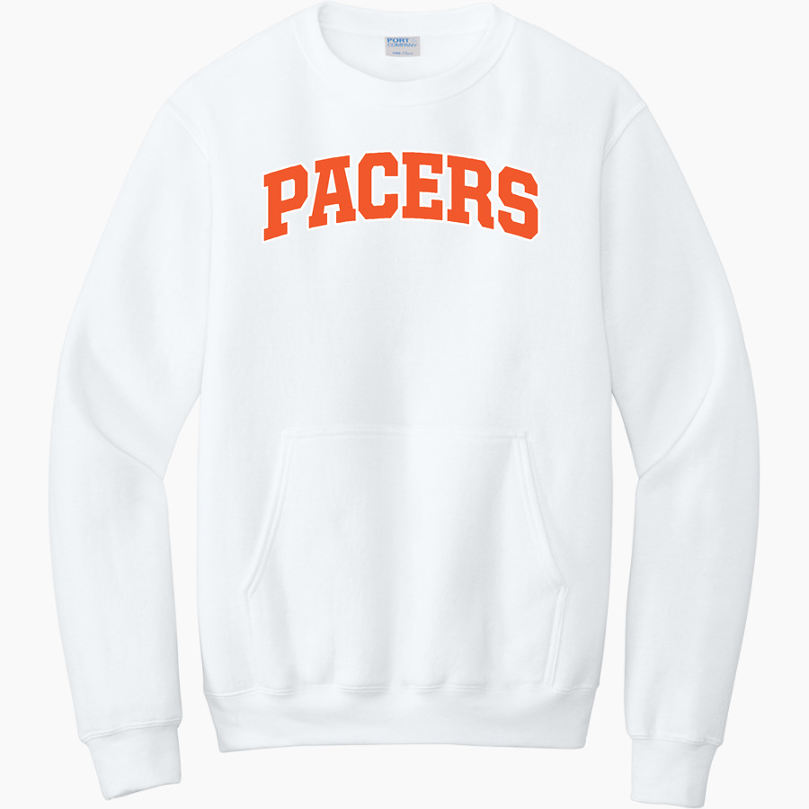 DELAWARE HAYES HIGH SCHOOL PACERS Port & Company Men's Core Fleece Crewneck Pocket Sweatshirt