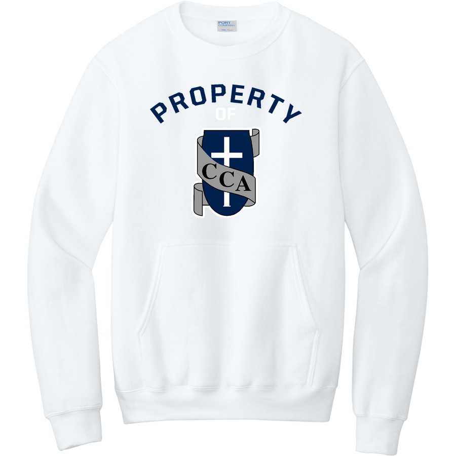 Carrollton Christian Academy Saints <span class="pdp-name-mascot">Carrollton Christian Academy Saints</span> Port & Company Men's Core Fleece Crewneck Pocket Sweatshirt