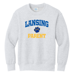 Lansing Bobcats Bobcats <span class="pdp-name-mascot">Lansing Bobcats</span> Port & Company Youth Core Fleece Crewneck Sweatshirt Front Thumbnail