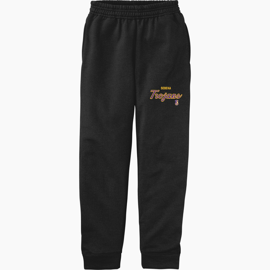 SEBEKA HIGH SCHOOL Trojans Online Store <span class="pdp-name-mascot">SEBEKA TROJANS</span> Port & Company Youth Core Fleece Joggers