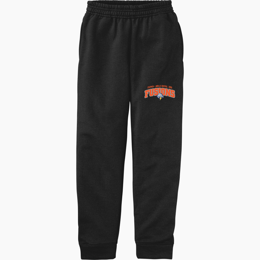 Stephen - Argyle Central 2856 Fusions Port & Company Youth Core Fleece Joggers