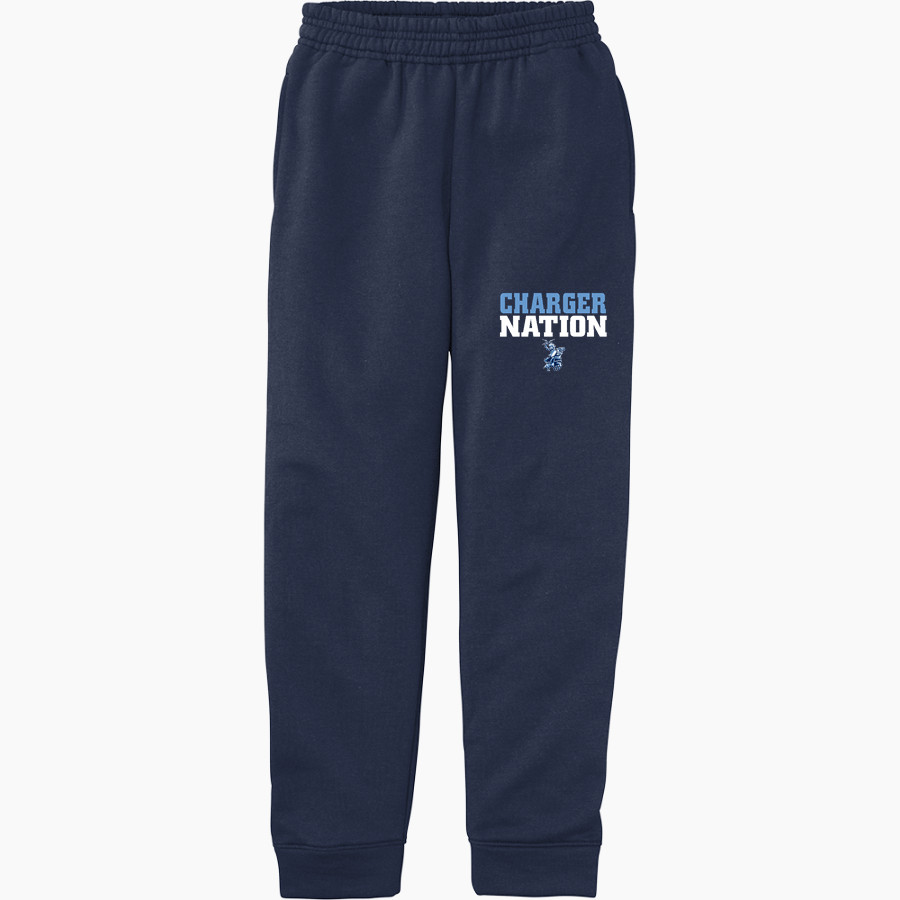 CENTRAL HIGH SCHOOL CHARGERS <span class="pdp-name-mascot">CHARGERS</span> Port & Company Youth Core Fleece Joggers