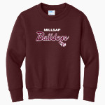 MILLSAP HIGH SCHOOL BULLDOGS <span class="pdp-name-mascot">MILLSAP BULLDOGS</span> Port & Company Youth Core Fleece Crewneck Sweatshirt Front Thumbnail