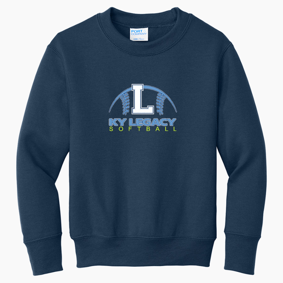 Kentucky Legacy Softball Softball <span class="pdp-name-mascot">Kentucky Legacy Softball Softball</span> Port & Company Youth Core Fleece Crewneck Sweatshirt