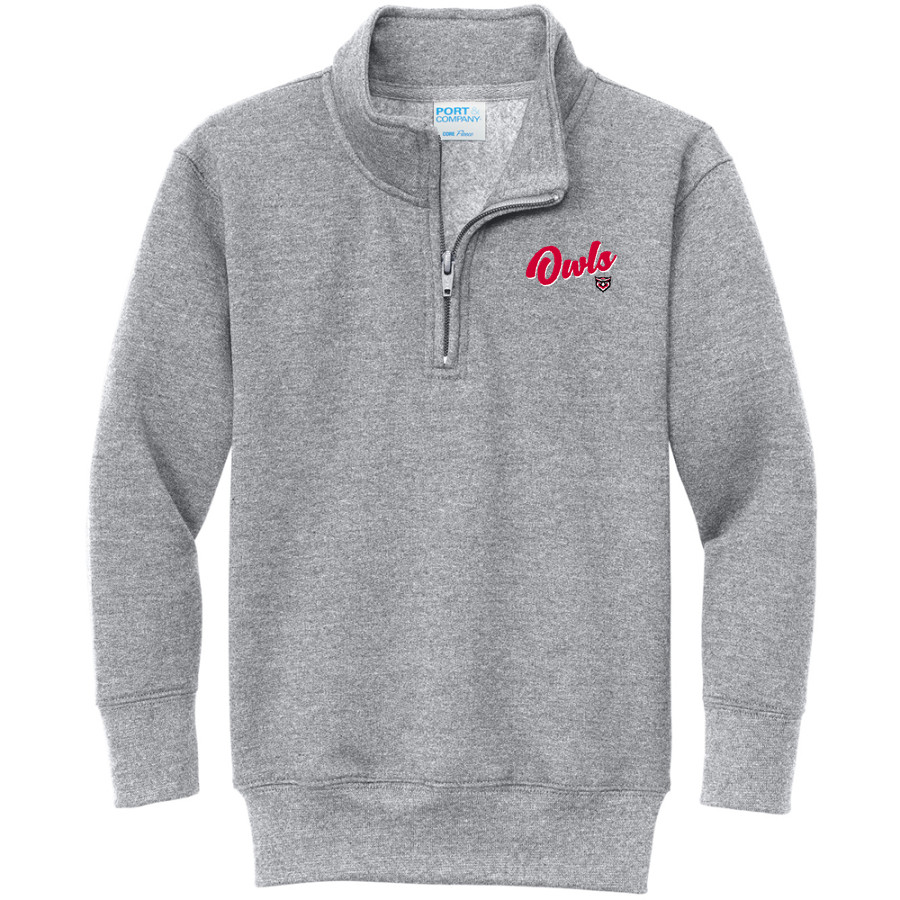 Wakefield Owls <span class="pdp-name-mascot">Wakefield Country Day School Owls</span> Port & Company Youth Core Fleece 1/4-Zip Pullover Sweatshirt