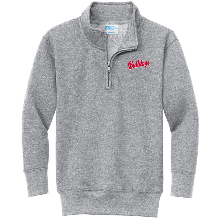 Boiling Springs Middle School bulldogs offical sideline store Port & Company Youth Core Fleece 1/4-Zip Pullover Sweatshirt