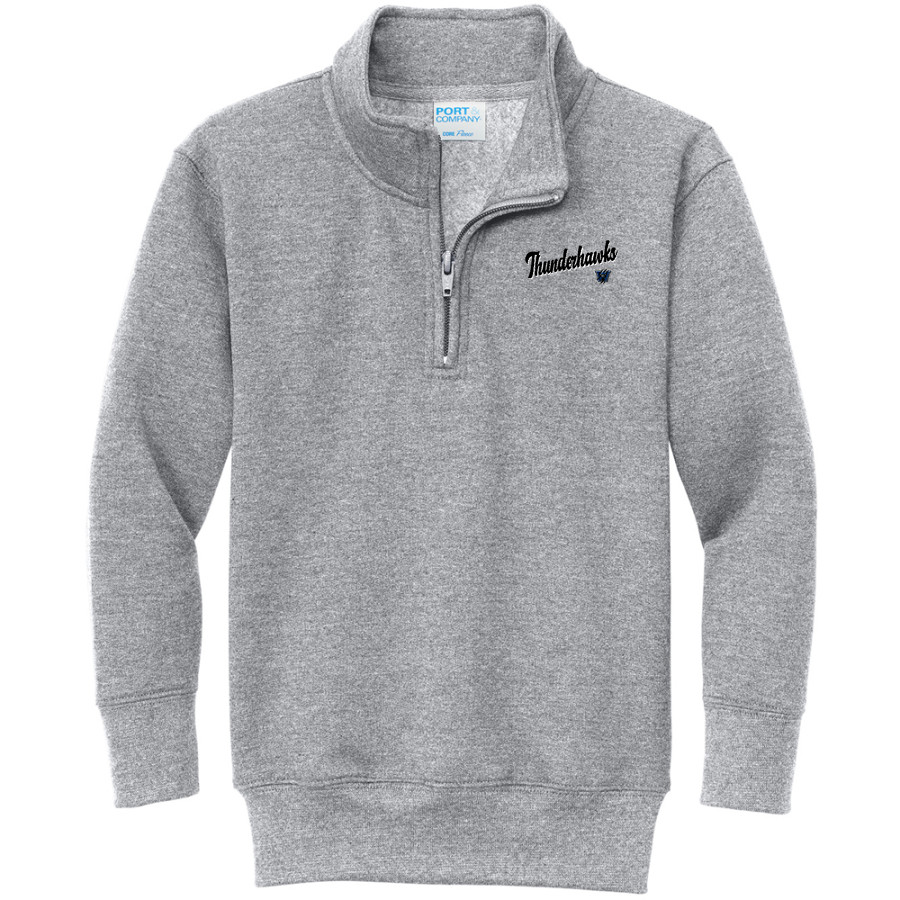 WHEATLAND-GRINNELL HIGH SCHOOL THUNDERHAWKS <span class="pdp-name-mascot">WHEATLAND - GRINNELL THUNDERHAWKS</span> Port & Company Youth Core Fleece 1/4-Zip Pullover Sweatshirt