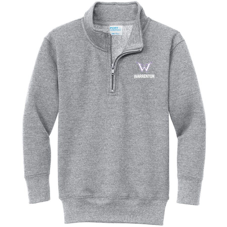 Warrenton Warriors Port & Company Youth Core Fleece 1/4-Zip Pullover Sweatshirt