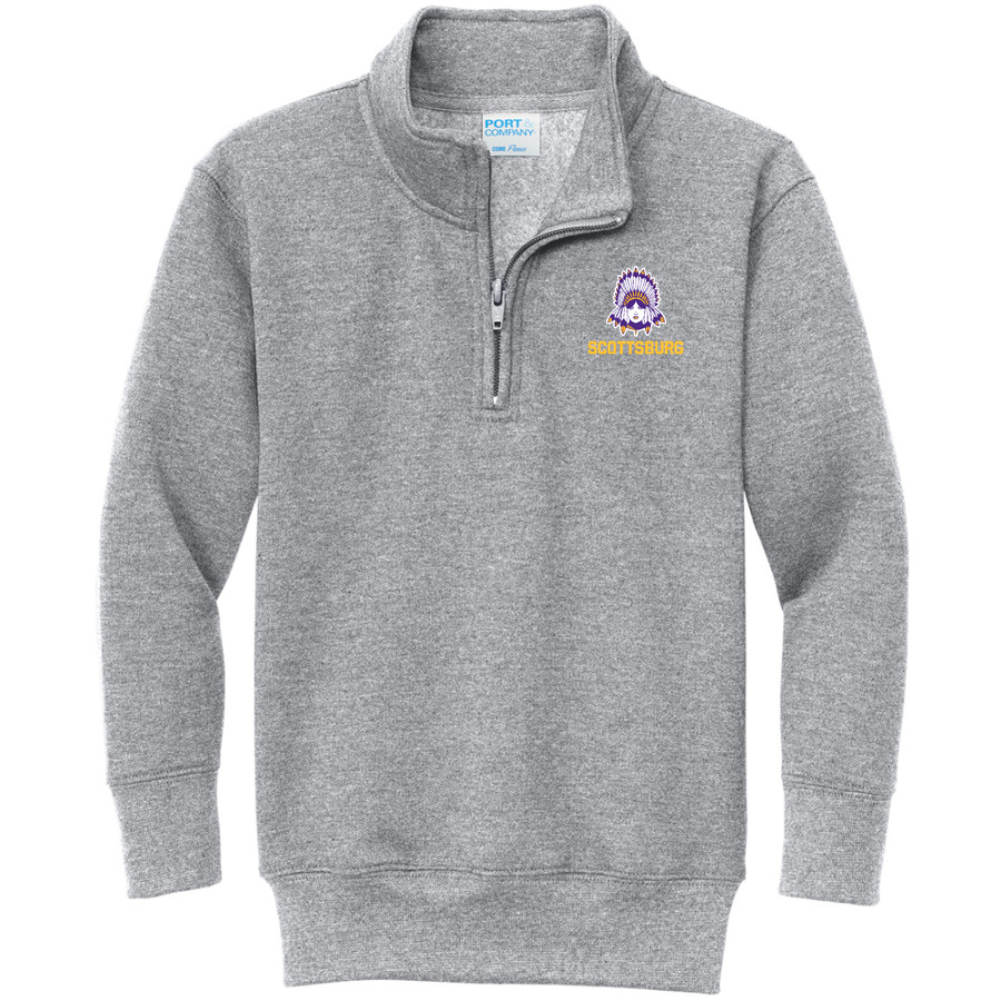 Scottsburg SMS Port & Company Youth Core Fleece 1/4-Zip Pullover Sweatshirt
