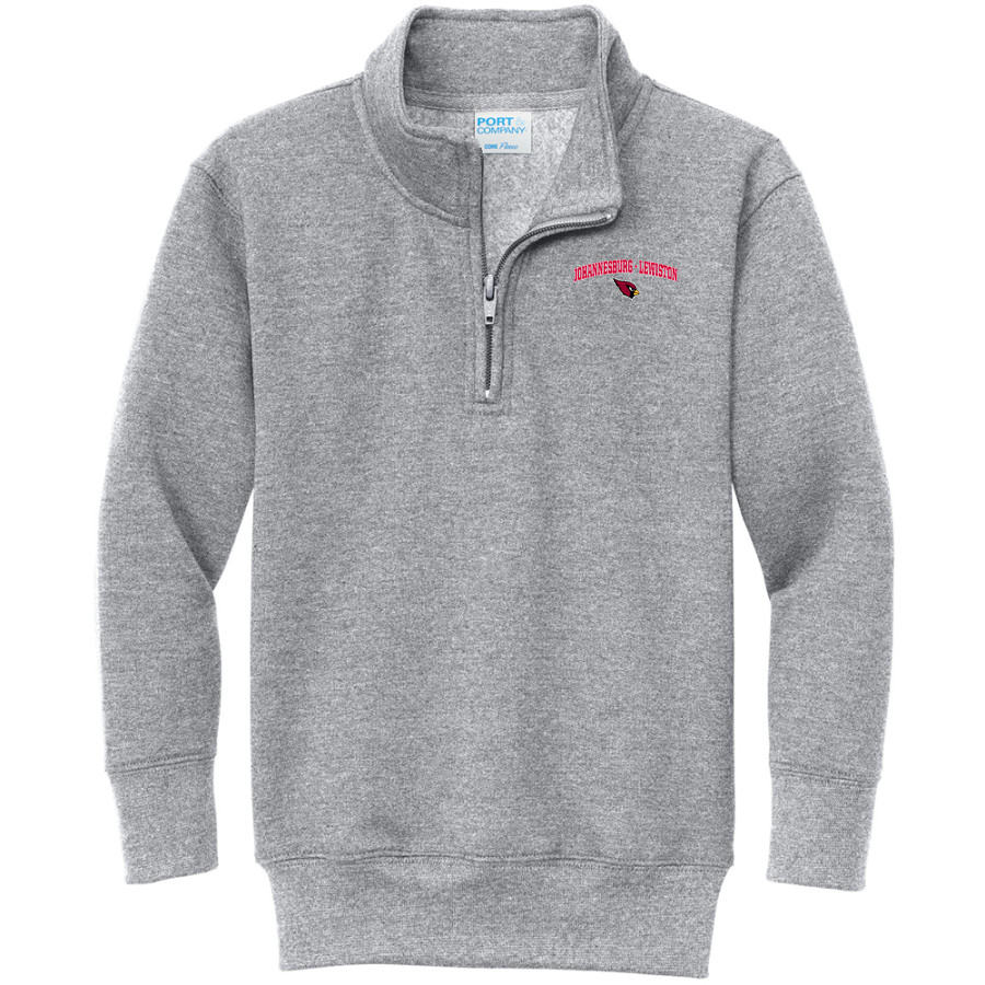 JOHANNESBURG-LEWISTON HIGH SCH CARDINALS <span class="pdp-name-mascot">JOHANNESBURG - LEWISTON CARDINALS</span> Port & Company Youth Core Fleece 1/4-Zip Pullover Sweatshirt