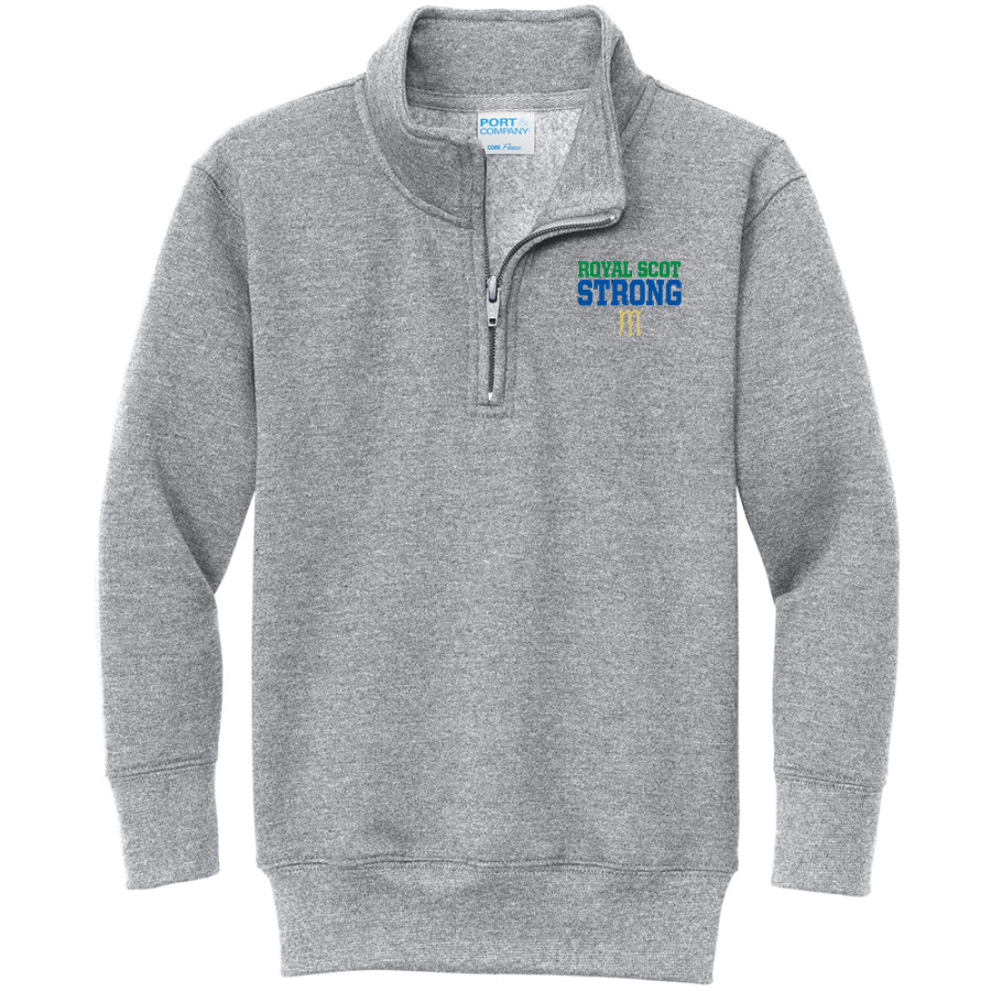 MCKAY HIGH SCHOOL ROYAL SCOTS Port & Company Youth Core Fleece 1/4-Zip Pullover Sweatshirt