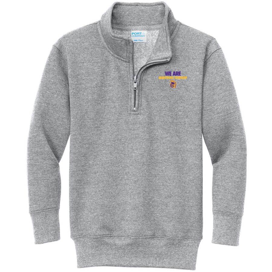 ARMSTRONG TOWNSHIP HIGH SCHOOL TROJANS <span class="pdp-name-mascot">ARMSTRONG TOWNSHIP TROJANS</span> Port & Company Youth Core Fleece 1/4-Zip Pullover Sweatshirt