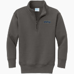 Oral Roberts Golden Eagles <span class="pdp-name-mascot">Oral Roberts Golden Eagles</span> Port & Company Youth Core Fleece 1/4-Zip Pullover Sweatshirt Front Thumbnail