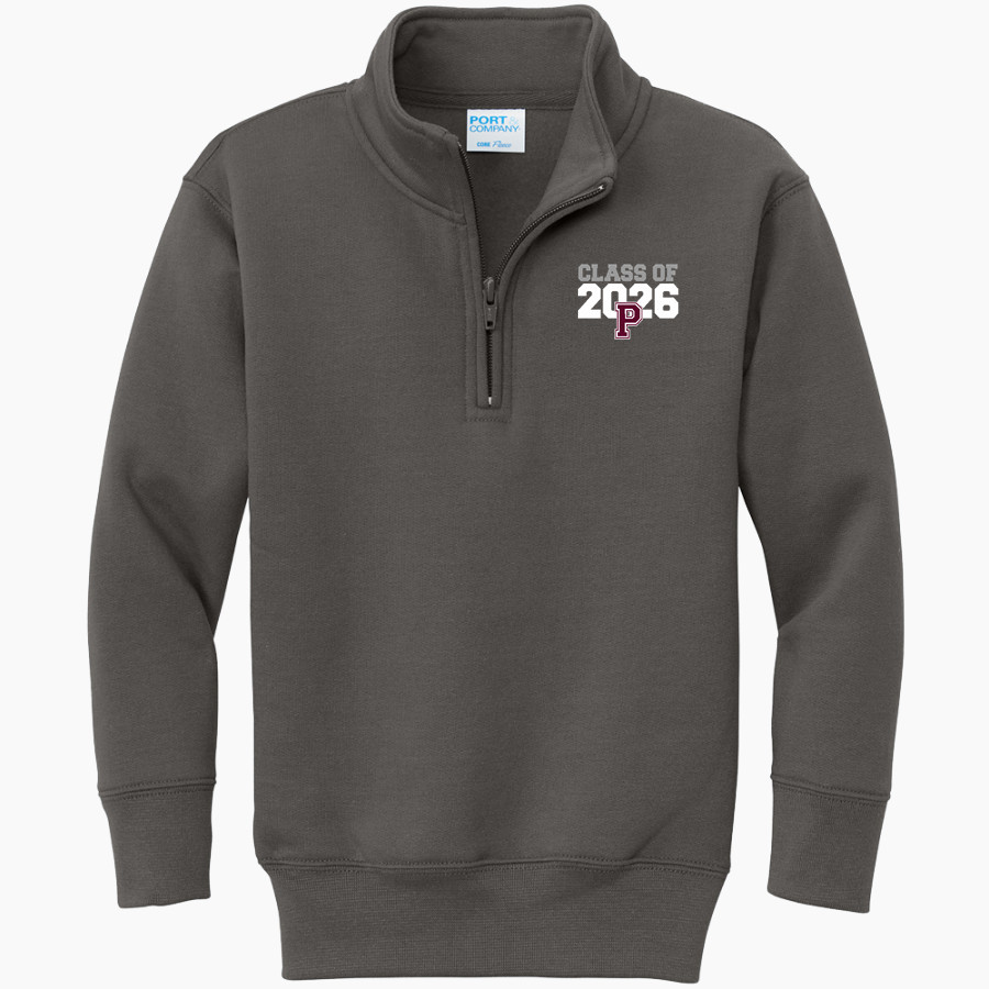 PERRY HIGH SCHOOL MAROONS Port & Company Youth Core Fleece 1/4-Zip Pullover Sweatshirt