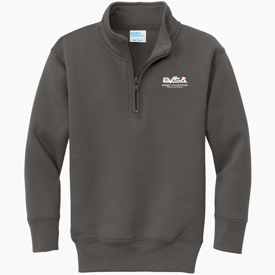 BVSA BOBBY VALENTINE'S SP <span class="pdp-name-mascot">BOBBY VALENTINE'S SPORTS ACADEMY</span> Port & Company Youth Core Fleece 1/4-Zip Pullover Sweatshirt