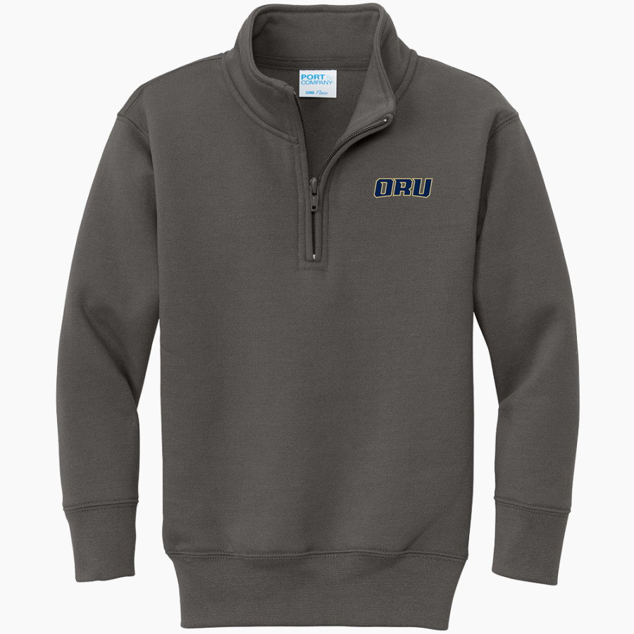 Oral Roberts Golden Eagles <span class="pdp-name-mascot">Oral Roberts Golden Eagles</span> Port & Company Youth Core Fleece 1/4-Zip Pullover Sweatshirt