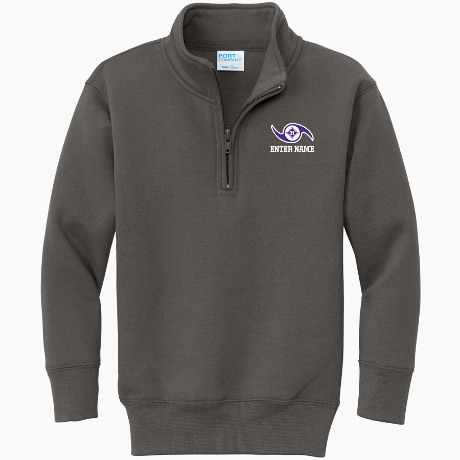 First Baptist Hurricanes <span class="pdp-name-mascot">First Baptist Hurricanes</span> Port & Company Youth Core Fleece 1/4-Zip Pullover Sweatshirt