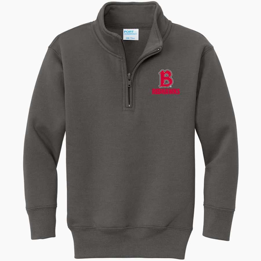 Benedictine University Mesa Redhawks <span class="pdp-name-mascot">Benedictine University Redhawks</span> Port & Company Youth Core Fleece 1/4-Zip Pullover Sweatshirt
