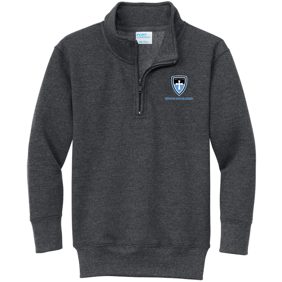 Northstar Christian Knights <span class="pdp-name-mascot">Northstar Christian Academy Knights</span> Port & Company Youth Core Fleece 1/4-Zip Pullover Sweatshirt