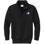 Kansas Jackrabbits <span class="pdp-name-mascot">Kansas School Jackrabbits</span> Port & Company Youth Core Fleece 1/4-Zip Pullover Sweatshirt Front Thumbnail
