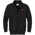 JOHN HERSEY HIGH SCHOOL HUSKIES <span class="pdp-name-mascot">JOHN HERSEY HUSKIES</span> Port & Company Youth Core Fleece 1/4-Zip Pullover Sweatshirt Front Thumbnail