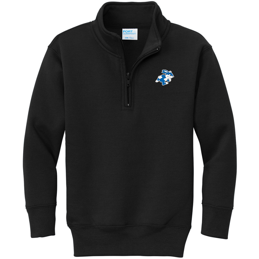 Kansas Jackrabbits <span class="pdp-name-mascot">Kansas School Jackrabbits</span> Port & Company Youth Core Fleece 1/4-Zip Pullover Sweatshirt